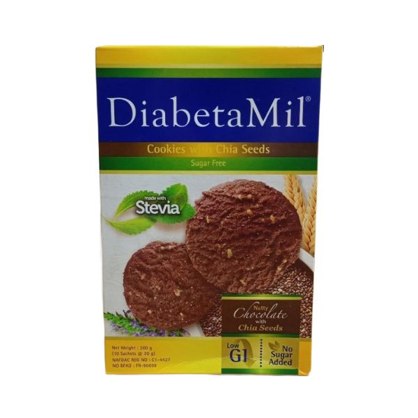 Diabetamil Nutty Chocolate With Chia Seeds Cookies