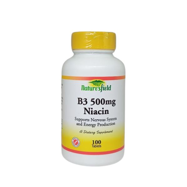 Nature’s Field Vitamin B3 (Niacin) 500mg